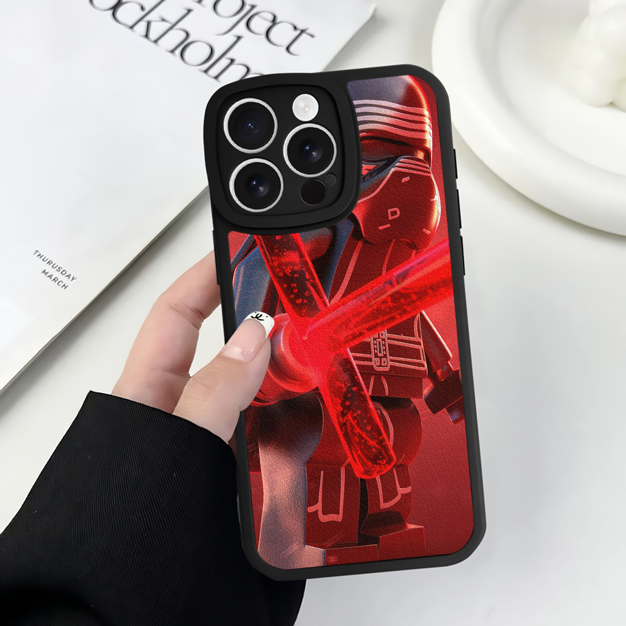 （画像用） スター・ウォーズ Star Wars 【iPhone 16シリーズ対応】シリコンスマホケース（レザー調） 材質：シリコン